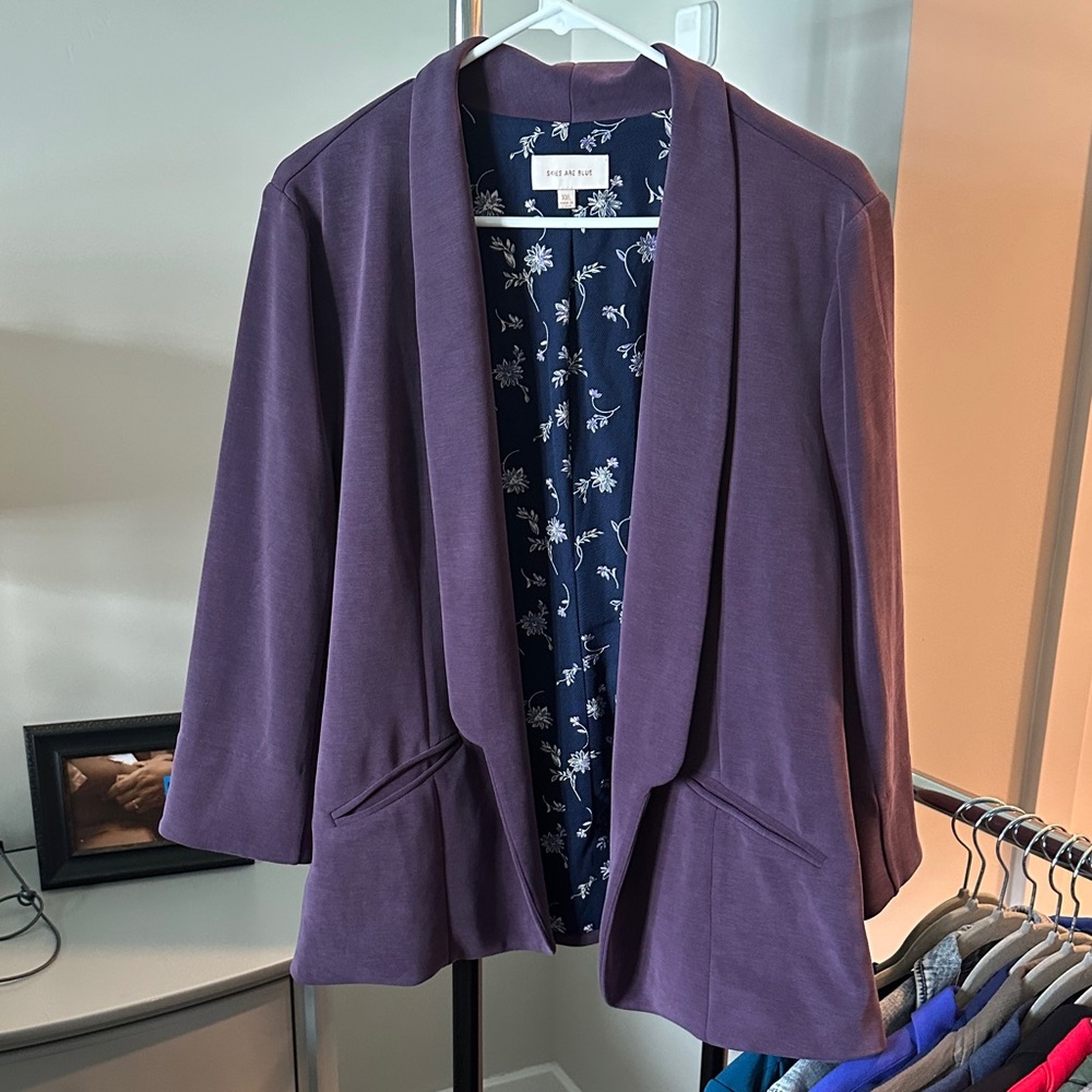 Skies Are Blue Purple Women's Blazer